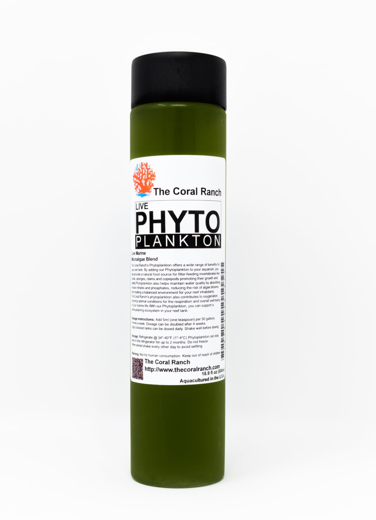 Live PhytoPlankton Blend 16.9 fl oz - for Fish and Corals (16.9 FL oz)