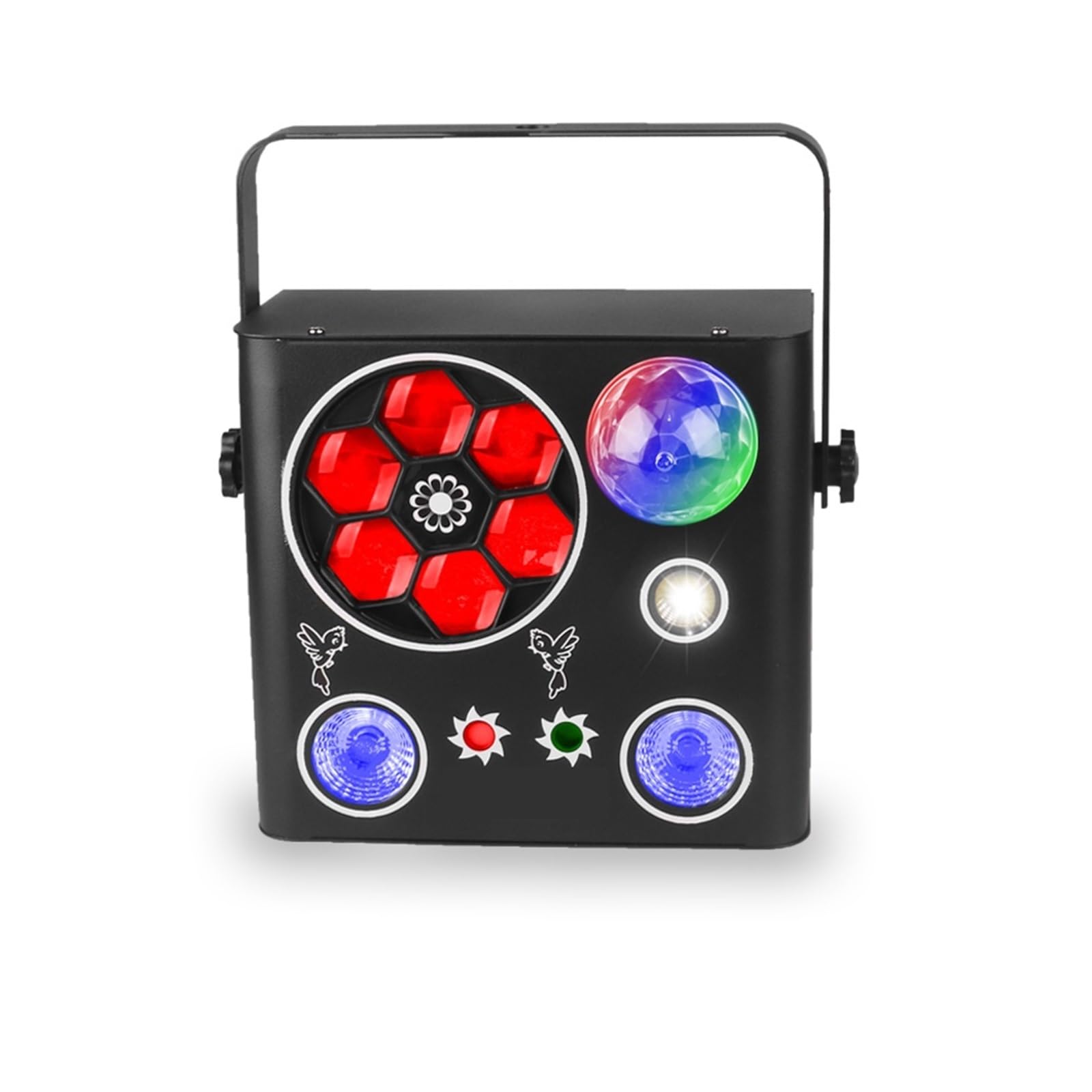 Luci DJ, 5IN1 LED Gobo Strobe Dyeing Magic Ball 32 Patterns Proiettore Stage Lighting Effect DJ Disco Party Dance Wedding Lamp per feste, bar, club, matrimoni, Halloween, Natale(No Remote)