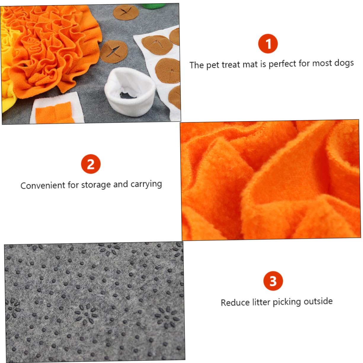 Tapis de Reniflage pour Chien Flanelle Alimentation Lente Jeu Olfactif Entraînement Interactif