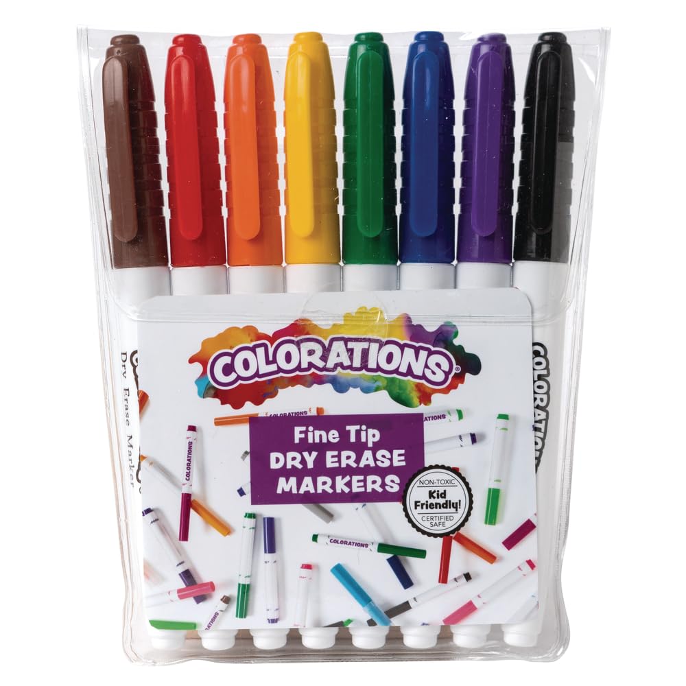 Feutres effaçables à sec pointe fine pour le bureau et l'école Colorations