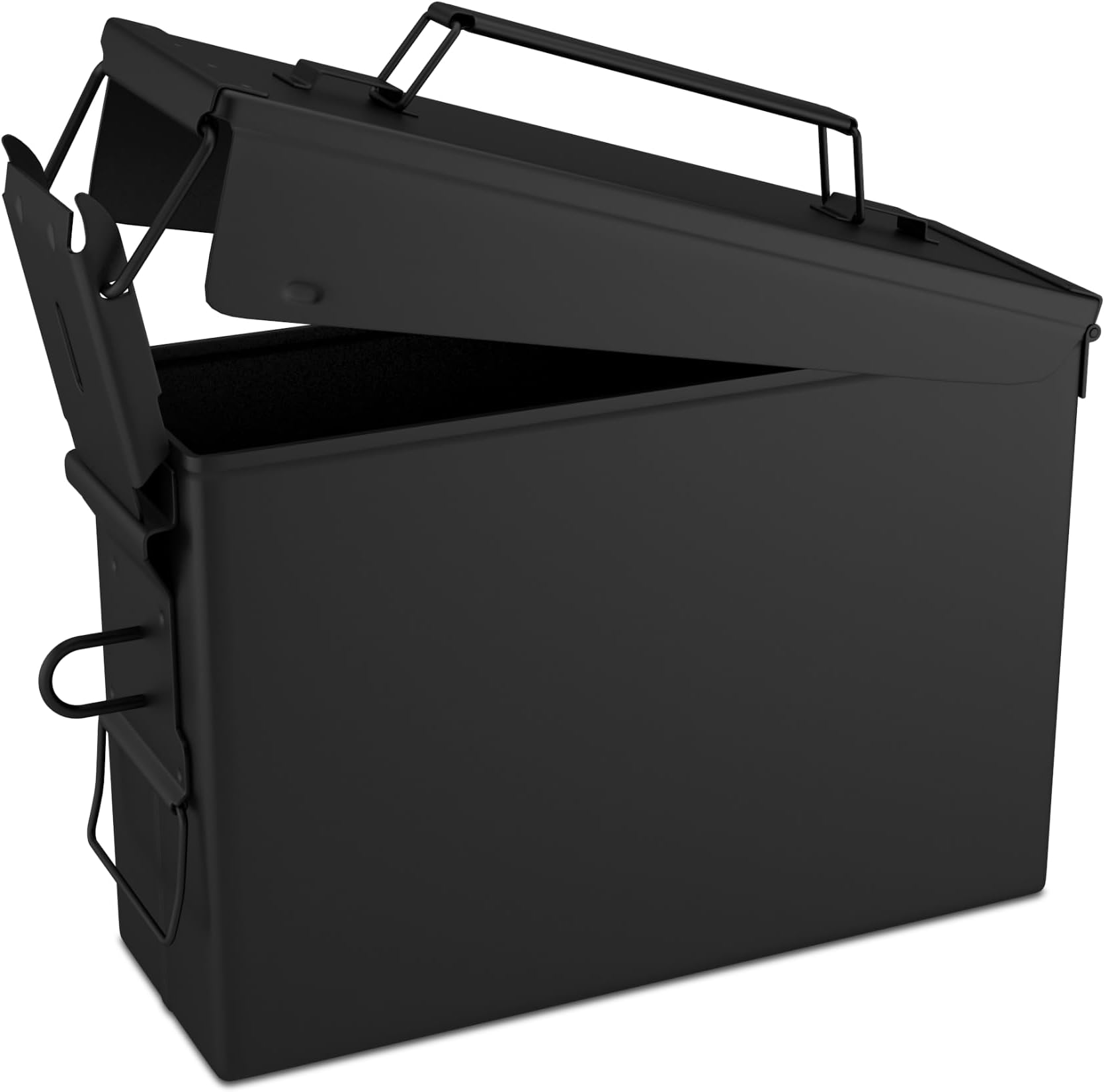 Lockable Metal Ammo Storage Box - Military & Army Steel Ammo Can for Ammunition Storage - Waterproof Ammo Crate Utility Box