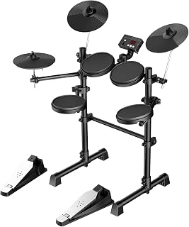Instrumento De Percusión De Batería Electrónica Negra Compacta Y Portátil Para Estudiantes Kit de Batería Electrónica