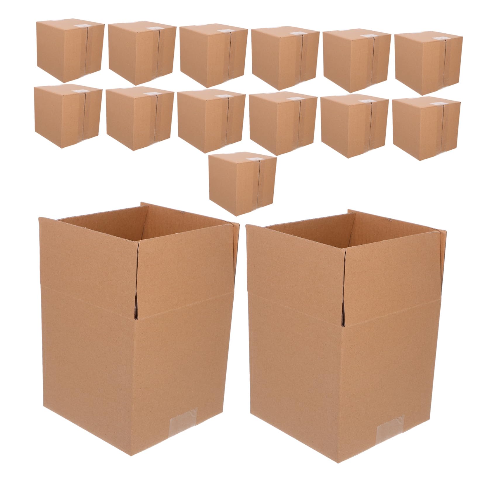 Holibanna 15 Piezas Caja Express cajas de envío cajas para embalaje mudanza pequeñas de cartón para envío Papel Marrón claro