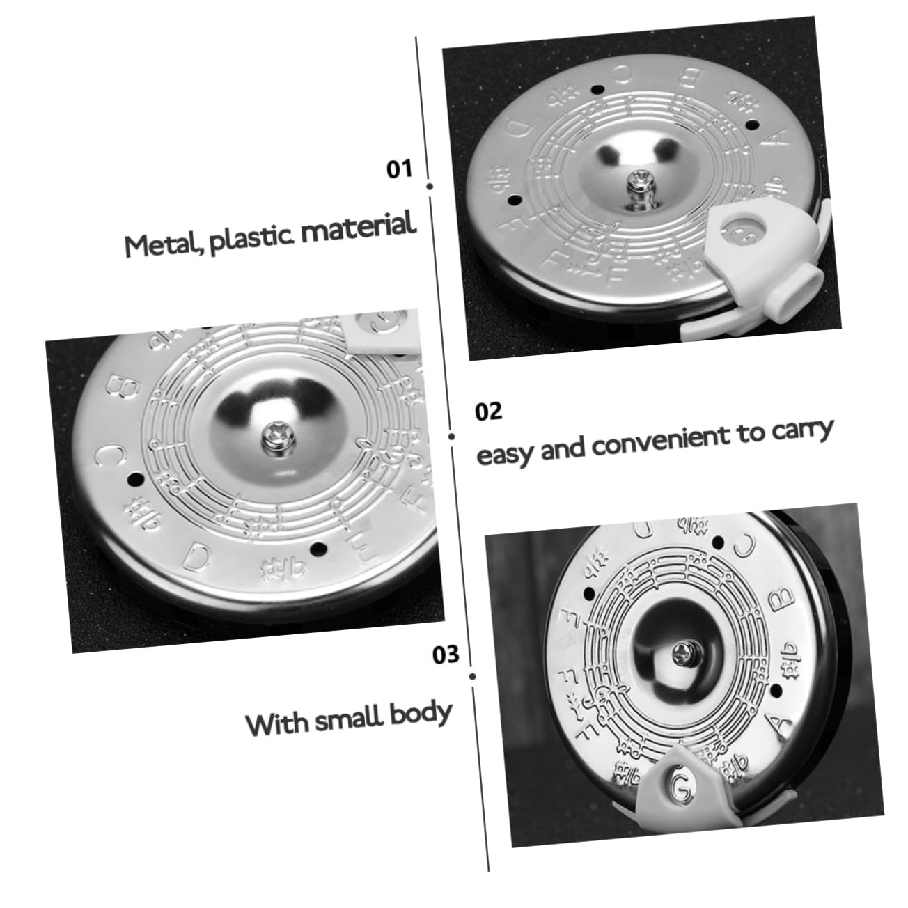 TOYANDONA 6pezzi Accordatore Per Chitarra e Strumenti Musicali Dispositivo Di Tuning Toni C-c Facile Da Trasportare Per Violino Ukulele e Basso