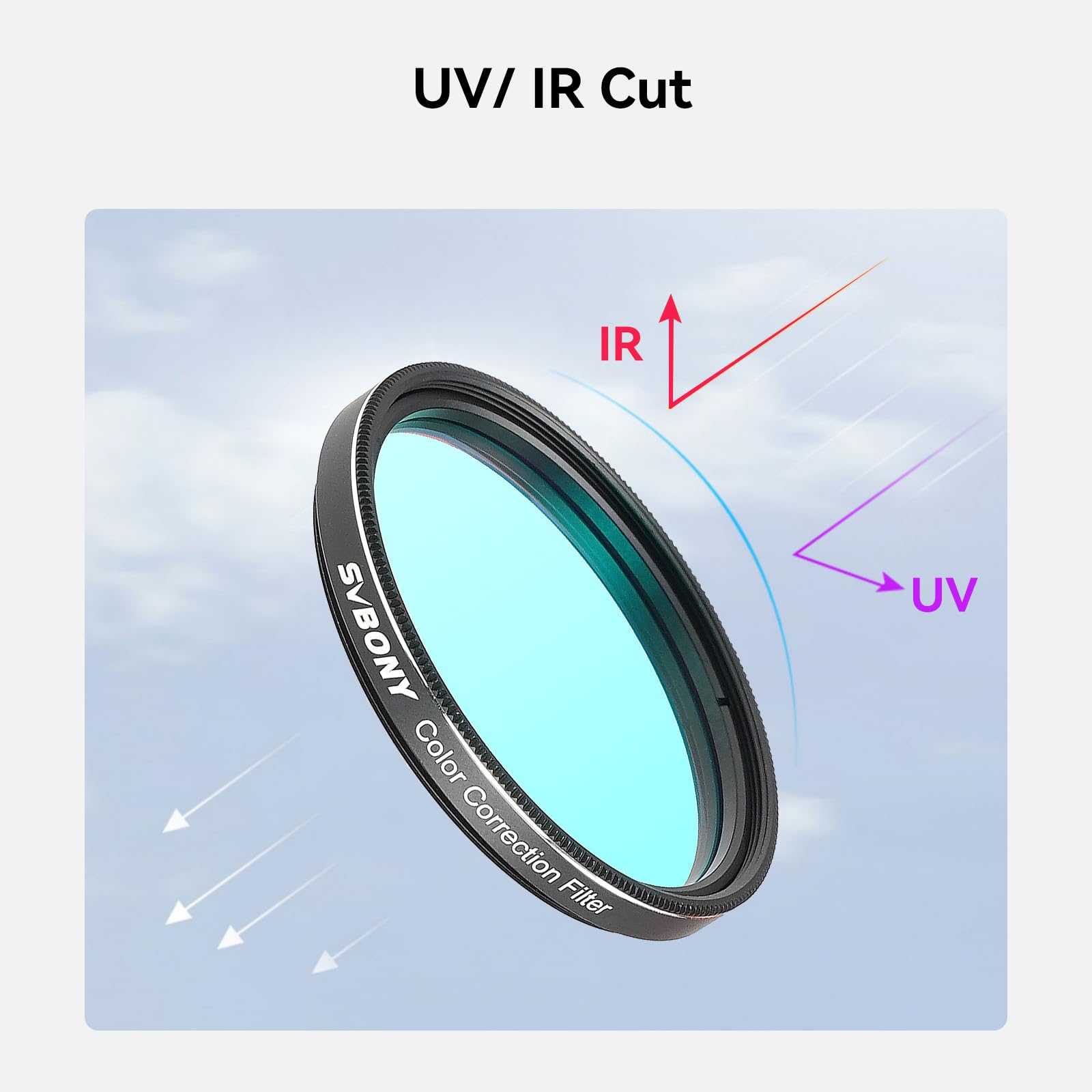 Svbony SV231 2" Teleskop-Farbkorrekturfilter, Teleskopfilter Vollgewinde M48×0.75, OD>4 Verbessert Kontrast und Klarheit, zur Beobachtung von Details auf Kratern von Mond und Planetenoberflächen