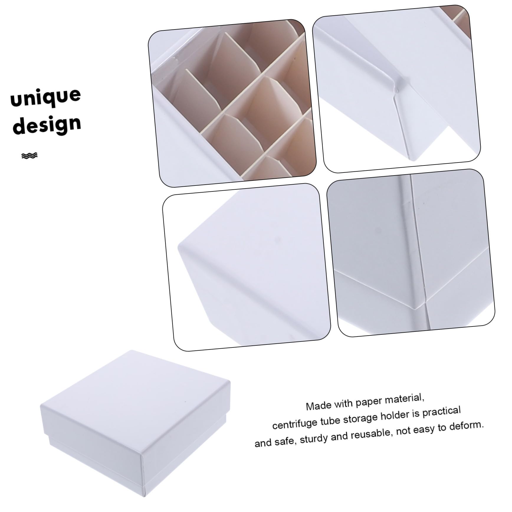GLEAVI Aufbewahrungsbox 100-fächer Mikrozentrifugenröhrchen Papier für mit Praktische Multi Gitter Design zur Sicheren Lagerung im Gefrierschrank (gefriertuhe)