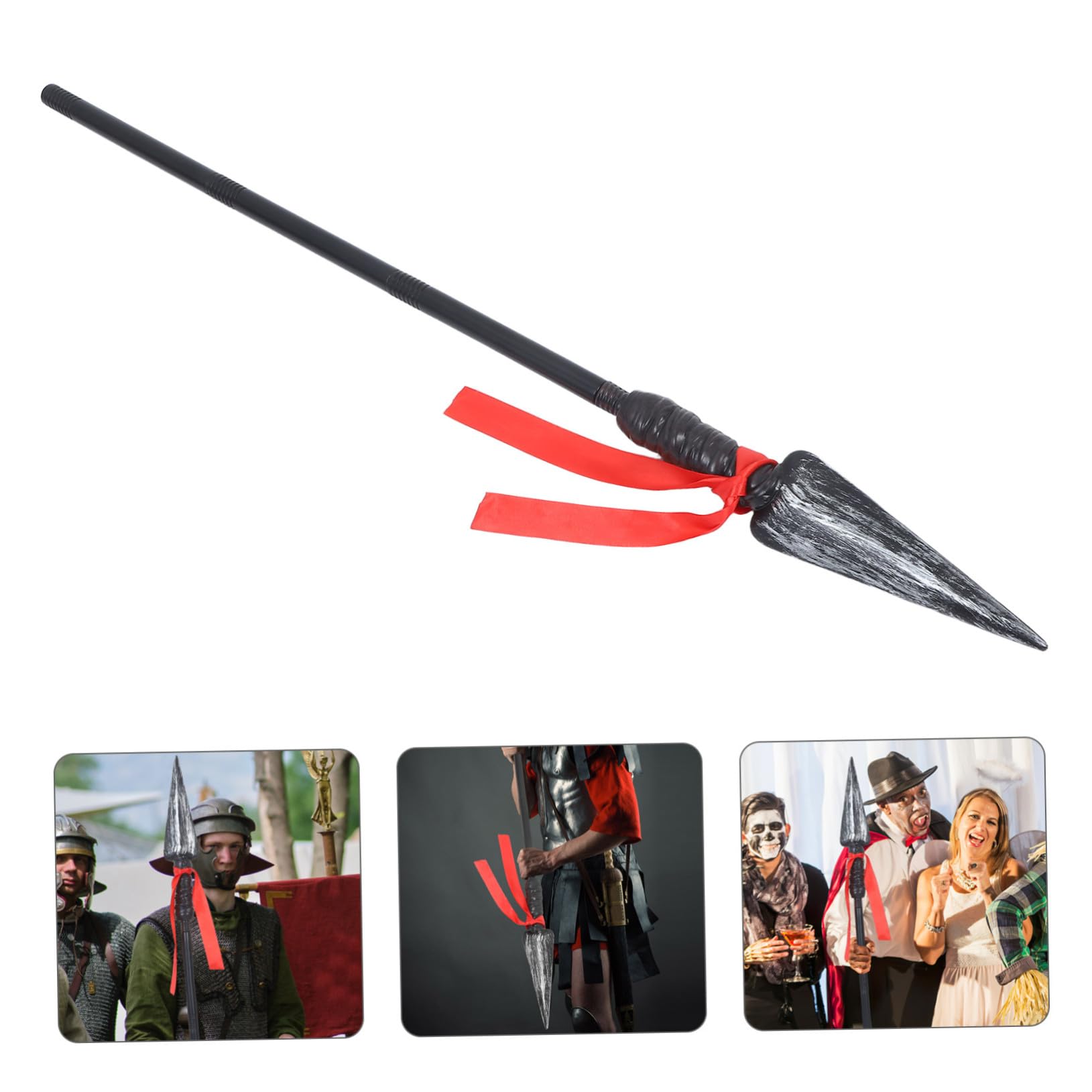 Lance Médiévale Romain Plastique Solide Accessoire Cosplay pour Fêtes Halloween et Spectacles