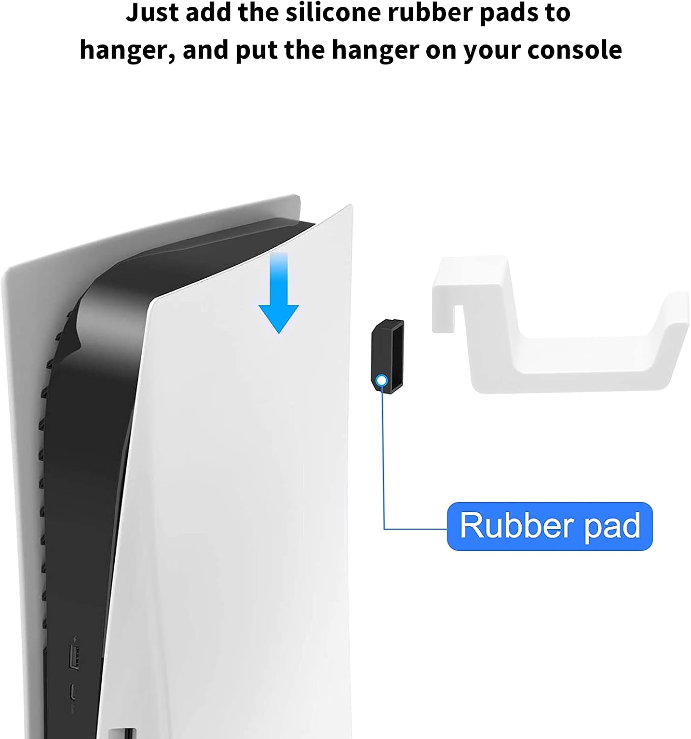 Pilipane Headphone Stand Hanger Headset Hook Shelving Stand,PS5 Game Console Headphone Holder,Headphone and Game Controller Holder for Desk image 4