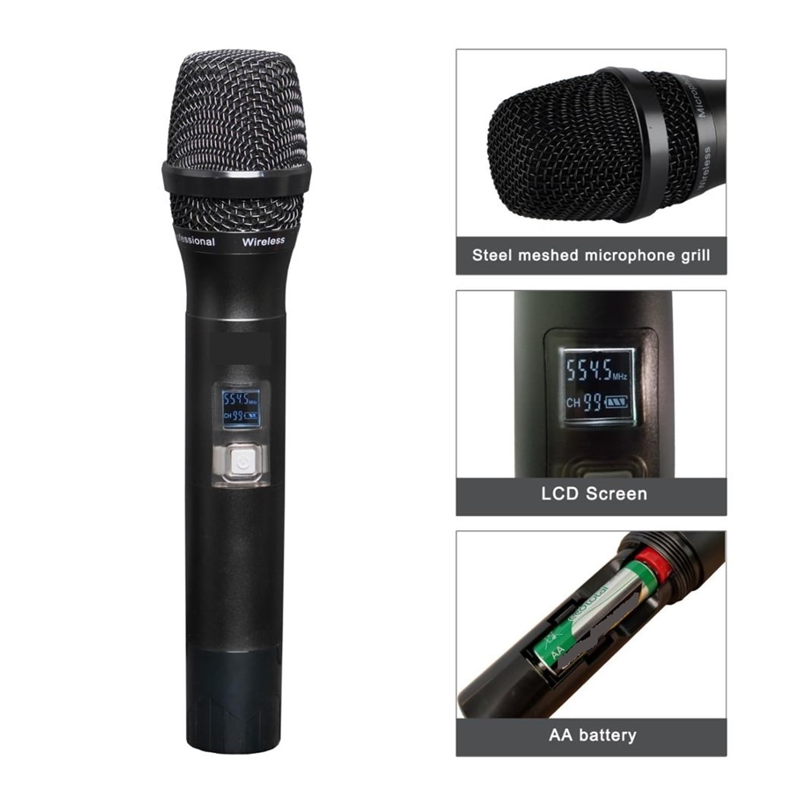 FB-U32 2-drożny, 2x99, Regulowany, Wieloczęstotliwościowy, Metalowy, Przenośny, Bezprzewodowy System Mikrofonowy Do Karaoke, Kościoła I Szkoły