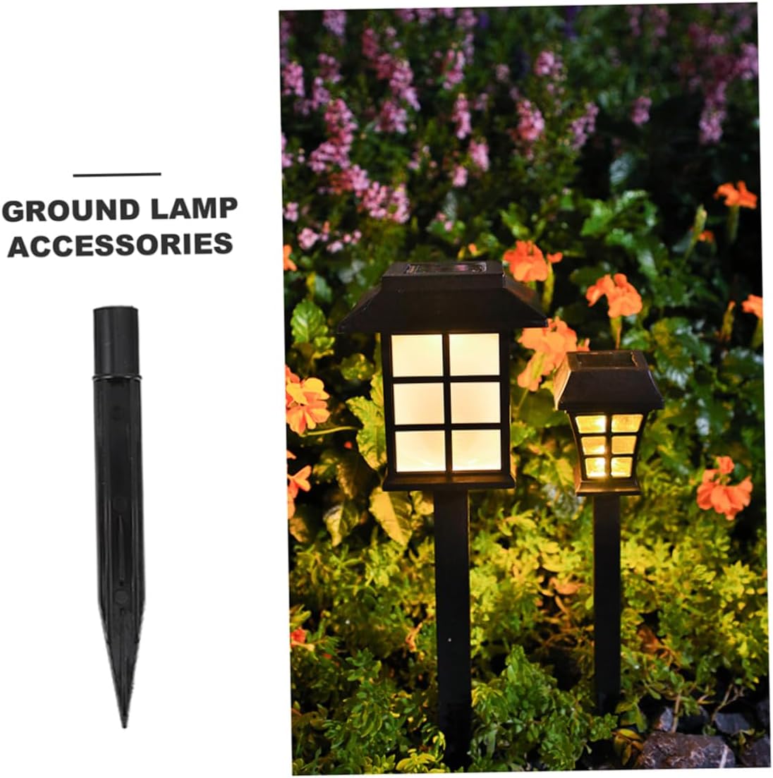 Toyvian 30PCS LED Garden Light Stakes Ground Spikes for Outdoor Lighting Plastic Replacement Stakes for Landscape and Pathway Illumination