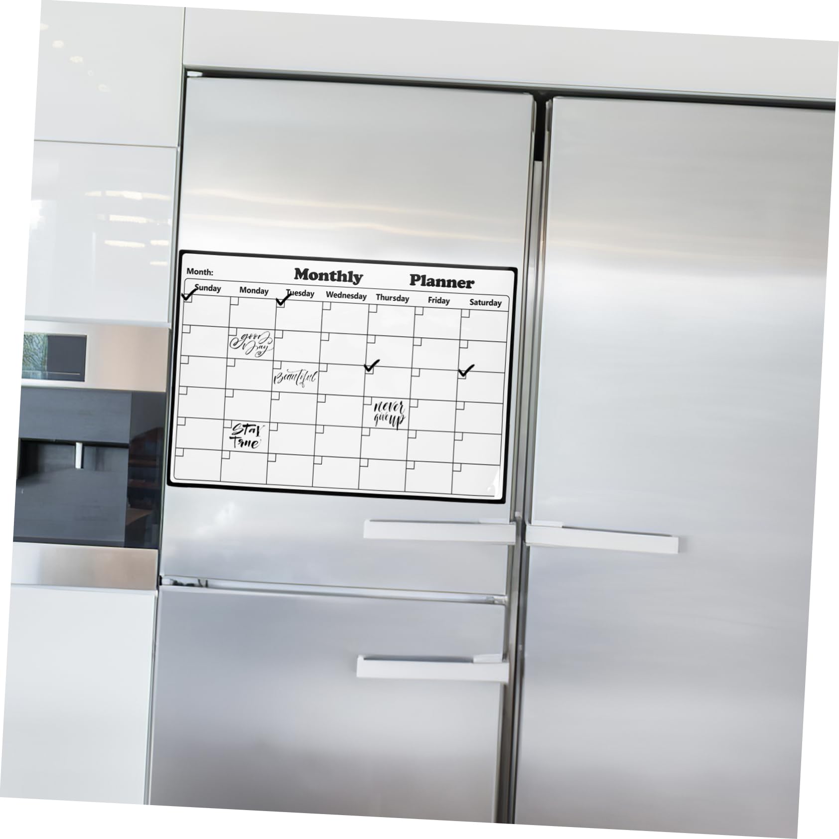 Tofficu 2stücke Magnetisches Kühlschrankkalender-whiteboard Abwischbarer Planer Für Termine Und Notizen Format Praktisch Und Wiederverwendbar Für Familienorganisation Und
