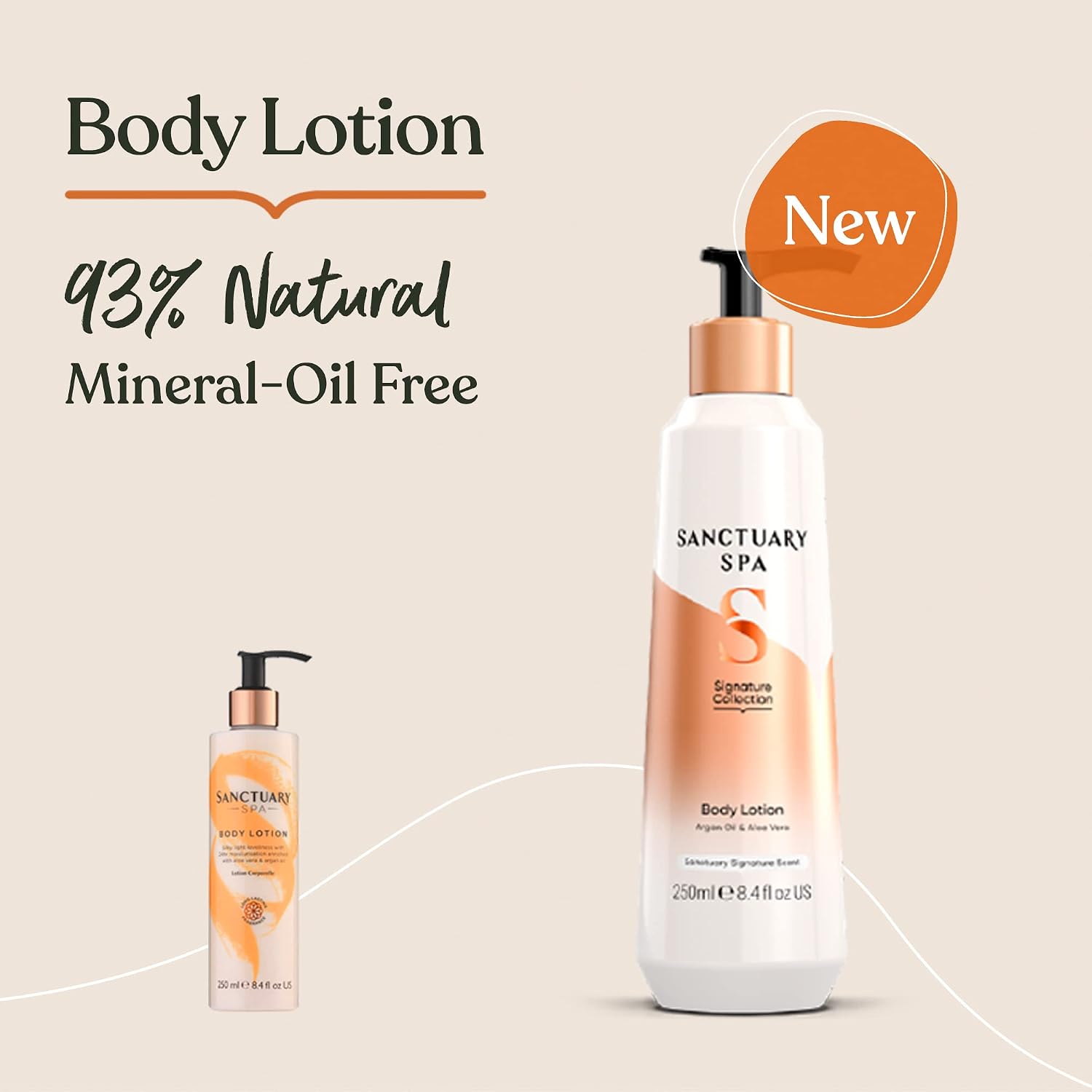 Sanctuary Spa Moisturising Body Lotion, No Mineral Oil, Cruelty Free & Vegan Body Moisturiser for Dry Skin 250ml - Image 3