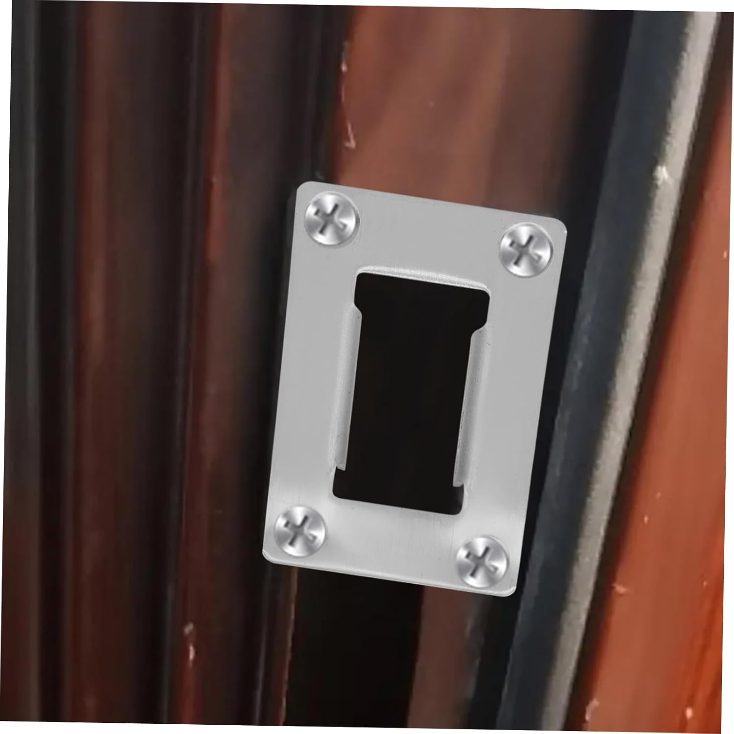 6pcs Stainless Steel Door Strike Plate Deadbolt Reinforcement for Enhanced Security for Front and Interior Doors Conceals for Privacy and Safety