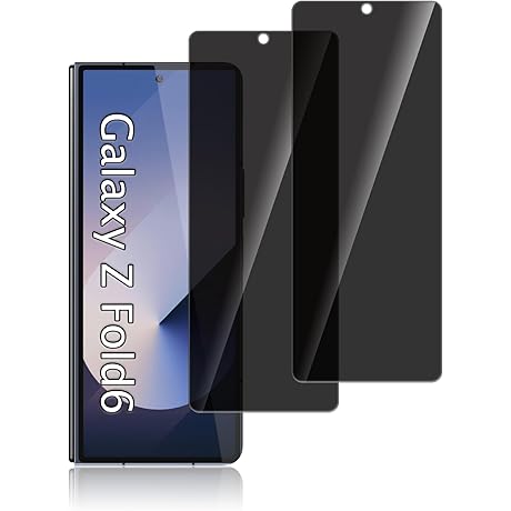 2 Pack Privacy Screen Protector for Samsung Galaxy Z Fold 6