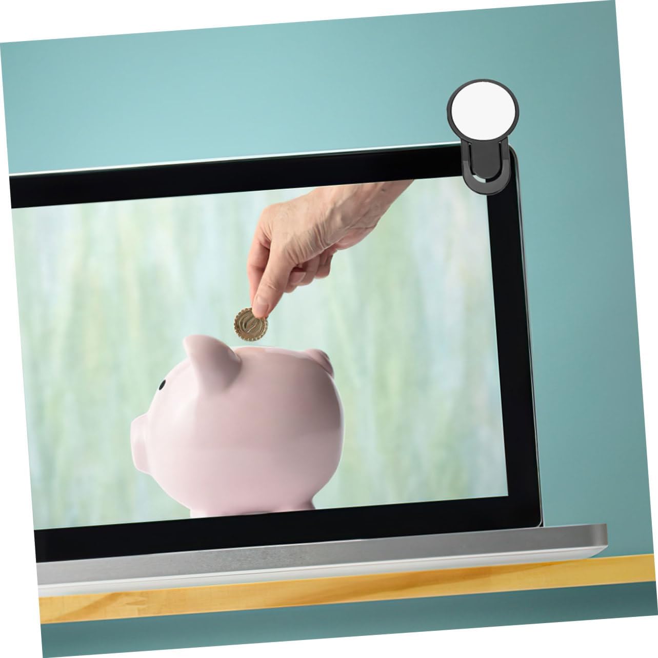 Cabilock Wide View Computer Rearview Mirror Convex Safety Mirror for Laptop Desk Office