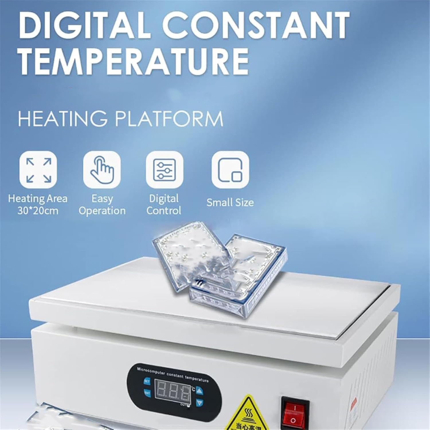 Machine D'emballage Cellophane Manuelle, Scelleuse Chauffante À Affichage Numérique Avec Isolation Thermique Et Protection Anti-brûlure, For Emballage De Parfums Et Cosmétiques Sous Film PVC