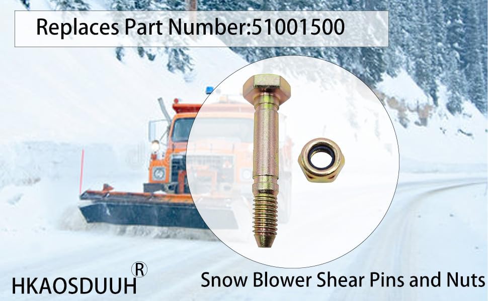 Miniatura 6 de HKAOSDUUH - Paquete de 4 pernos y tuercas de corte 51001500 para quitanieves Ariens 51001 51001500