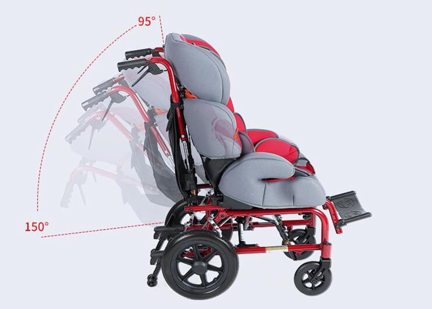 Amazon.co.jp: 子供用車椅子、ハイバックリクライニング車椅子