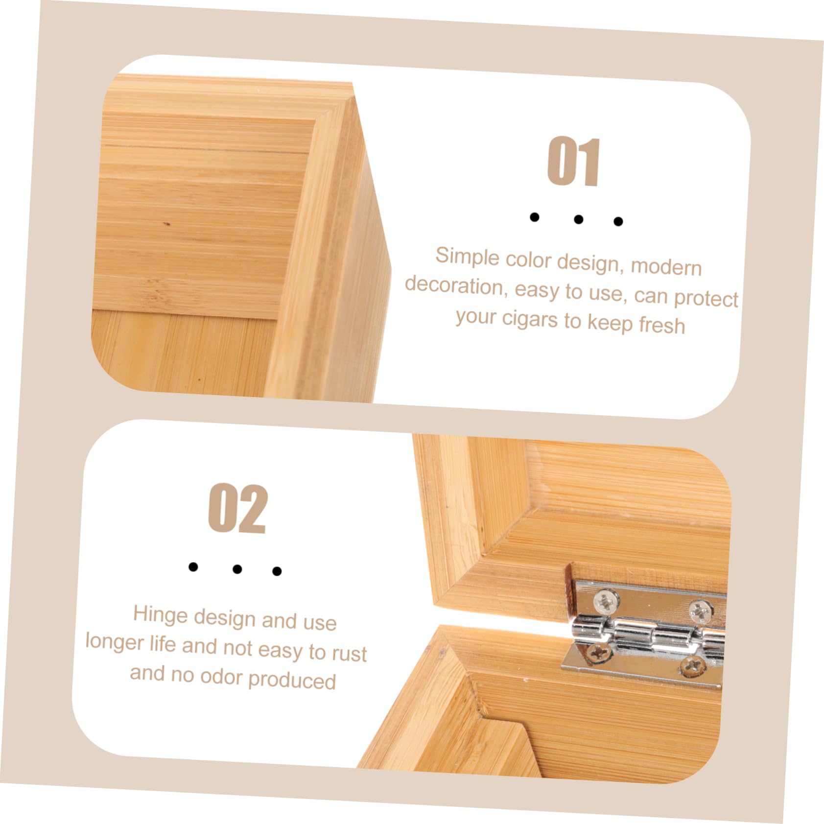 Scatola Porta Sigari Leggera in Legno Multifunzionale Creativa Design Moderno e Retro Custodia da Viaggio per Conservazione Outdoor