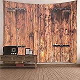 Materiale di alta qualità: l'arazzo marrone è realizzato in poliestere delicato sulla pelle, bordi cuciti a mano, tecnologia di stampa HD Vintage Wooden Board, tessuto morbido, adatto per essere appeso, creando un ambiente elegante per te.