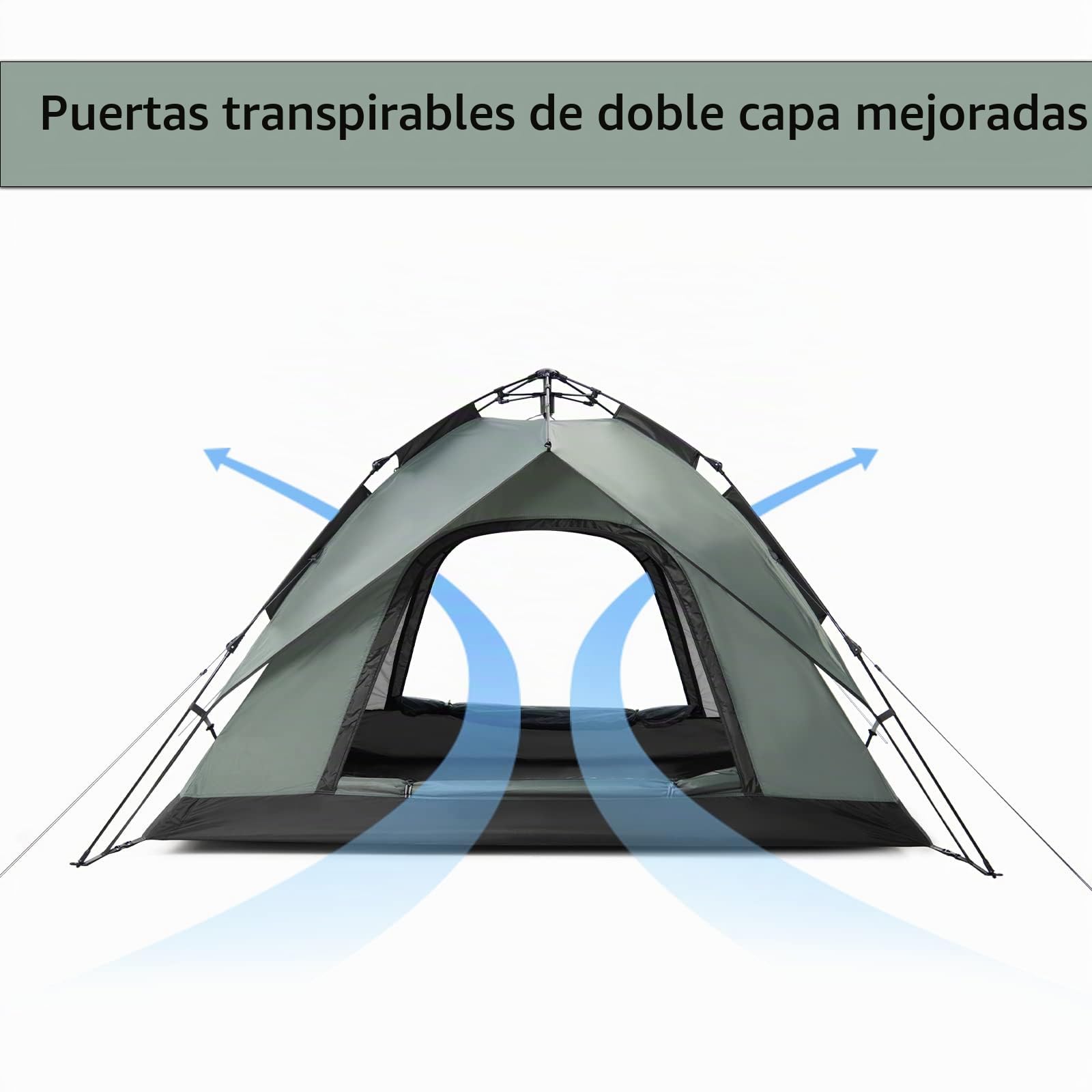 Naturehike Tiendas Instantáneas Carpa para Acampar Automática 3/4 Personas Carpa Domo de Dos Pisos Carpa Familiar Grande con Bolsa de Transporte