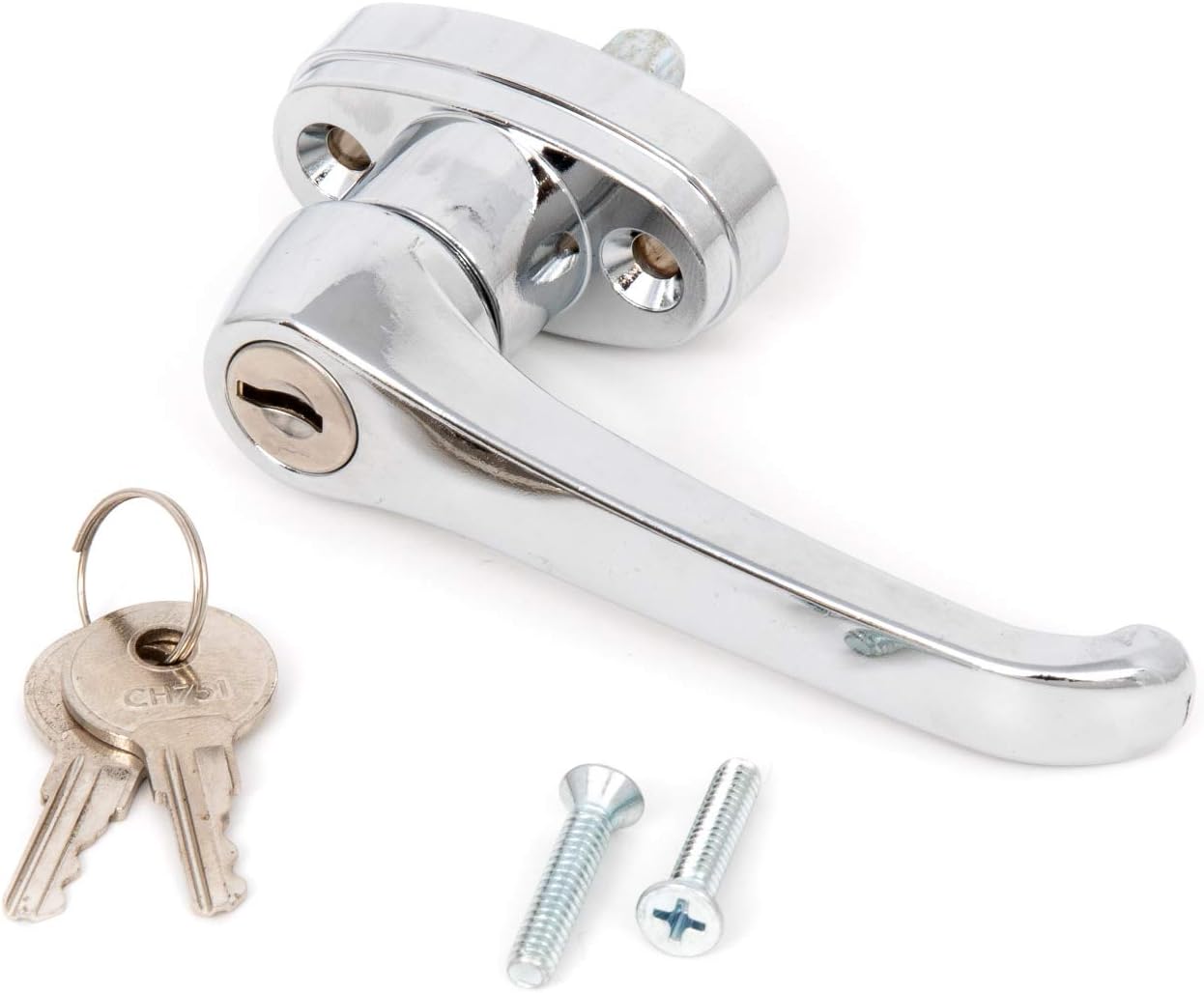 Universal L Handle in Chrome for Trash & Laundry Chute Doors ADA Approved
