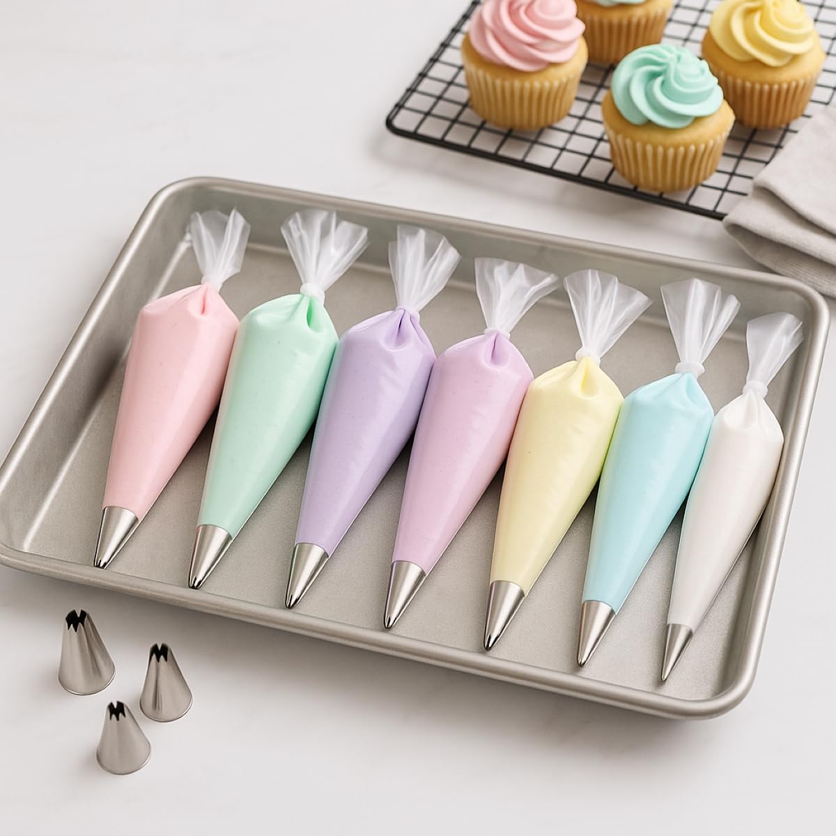 Mrs. Anderson's Baking Einweg-Spritzbeutel, BPA-frei, leicht zugängliche Spenderbox, 100 Stück