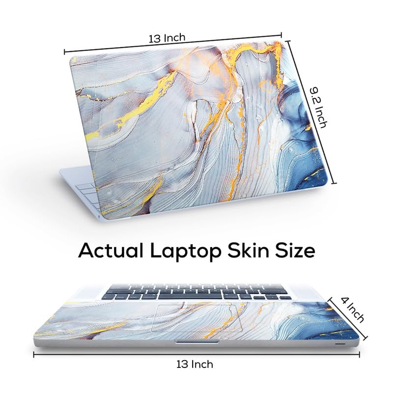 Image of Marbel D27 Top+Wrist Pad Vinyl Laptop Skin /Sticker /Cover for 13 to 13.3 Inches Laptops Laminated-Removable-HD Quality Compatible for Hp-Dell-Sony-Lenovo-Asus etc.(13x9.2 Inches)