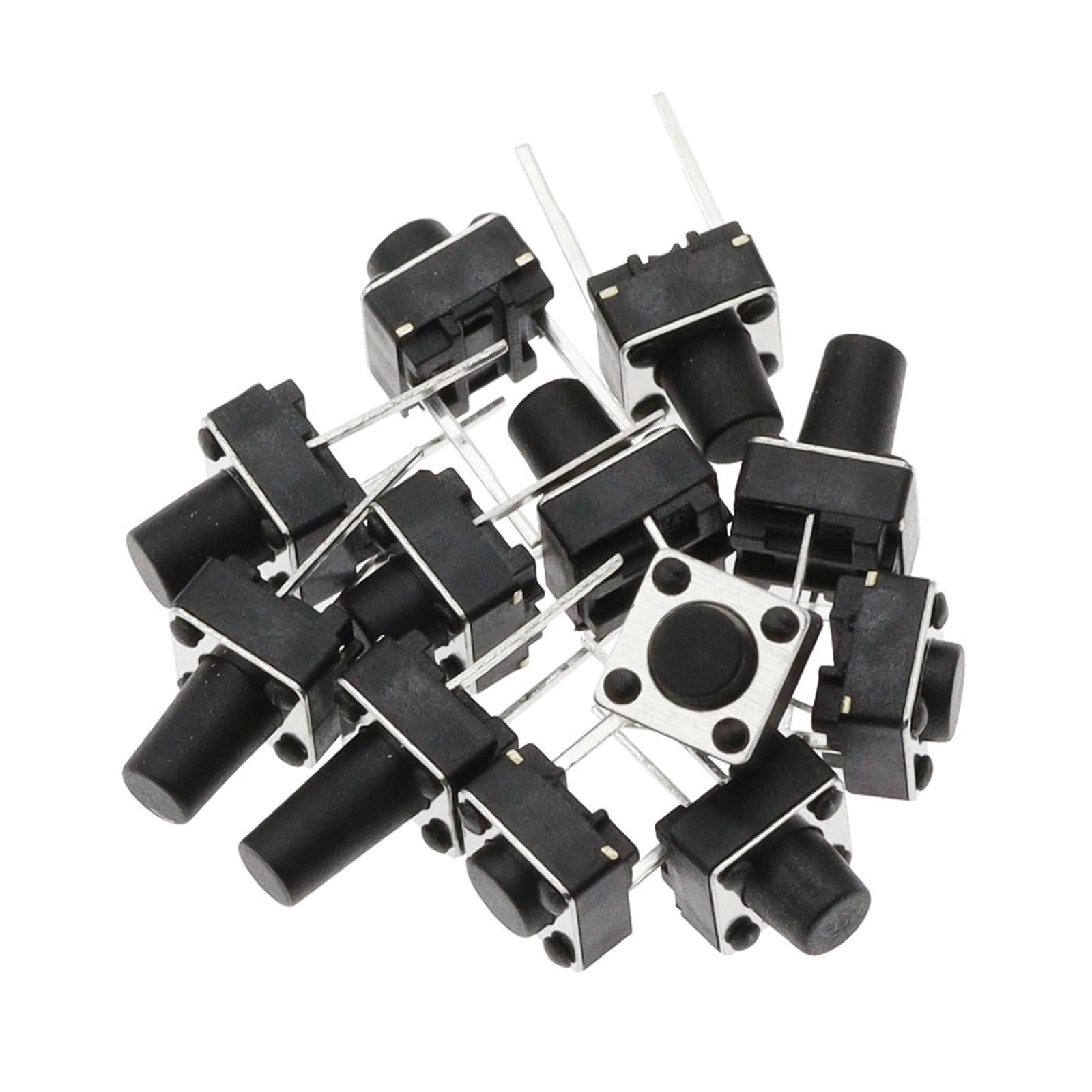 Interruptor de botón táctil 12V cobre 2PIN DIP2 SMD Micro interruptor 6X6X5 4,3 5 5,5 6 7 8 9 10 11 12 13 15MM(6X6X11MM)