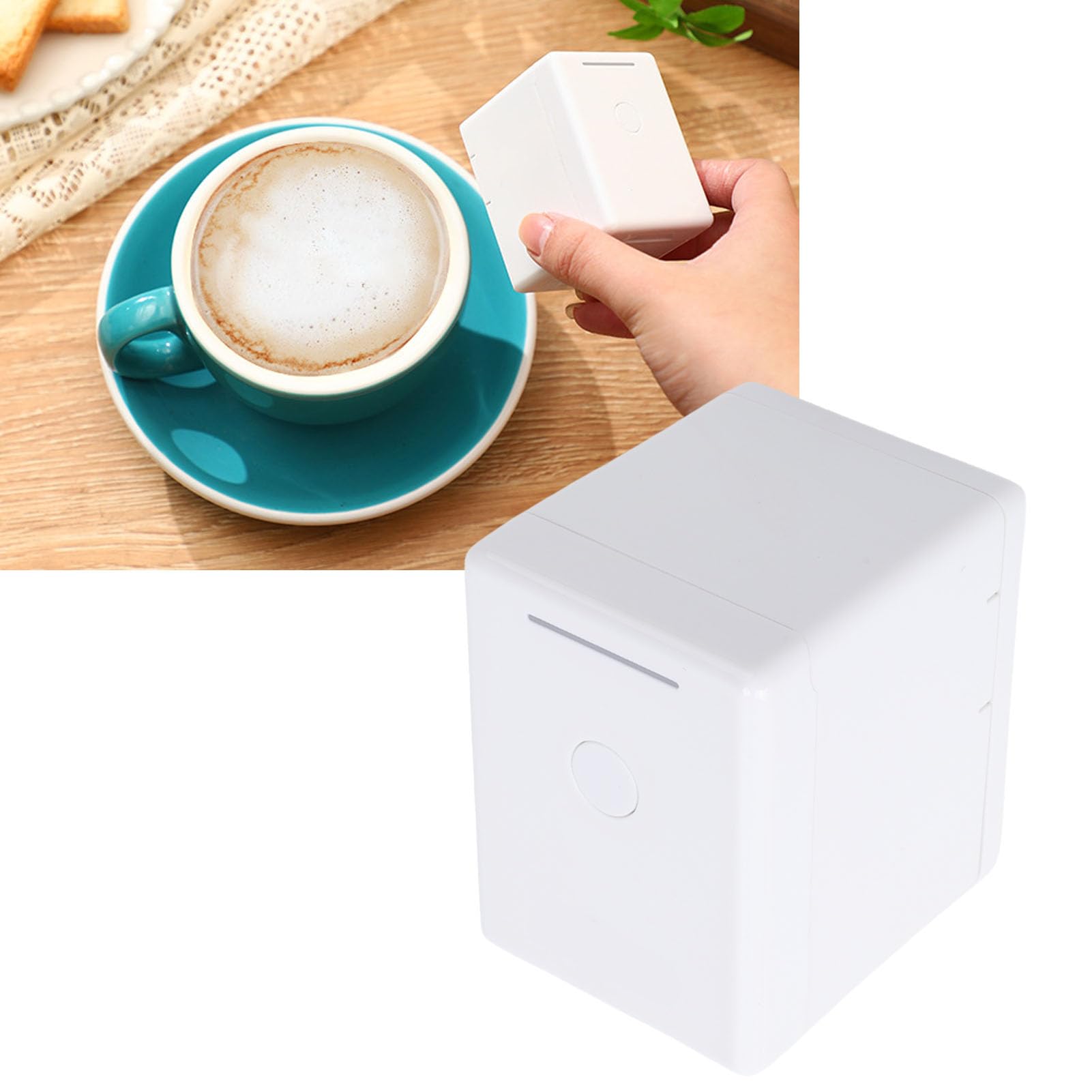 Imprimante Alimentaire Portable, Imprimante à Jet D'encre Comestible pour Gâteau 3D, café, Pain, Batterie 600 MAh, Gadgets de Cuisson de Biscuits pour Bricolage, Art Alimentaire