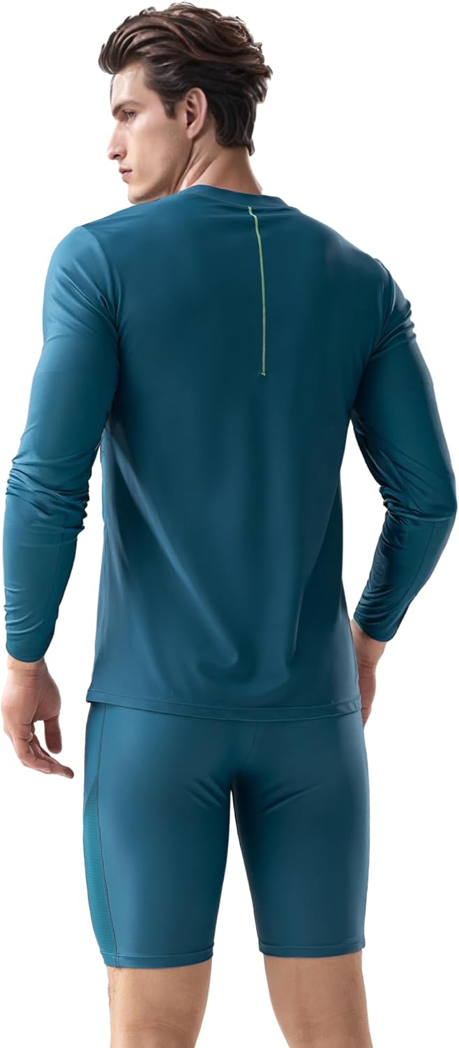 361° Swim Jammers for Men Rash Guard Long Sleeve Team Swimsuit UPF 50+ Triathlon Suit Endurance Quick Dry Sizes M-3XL