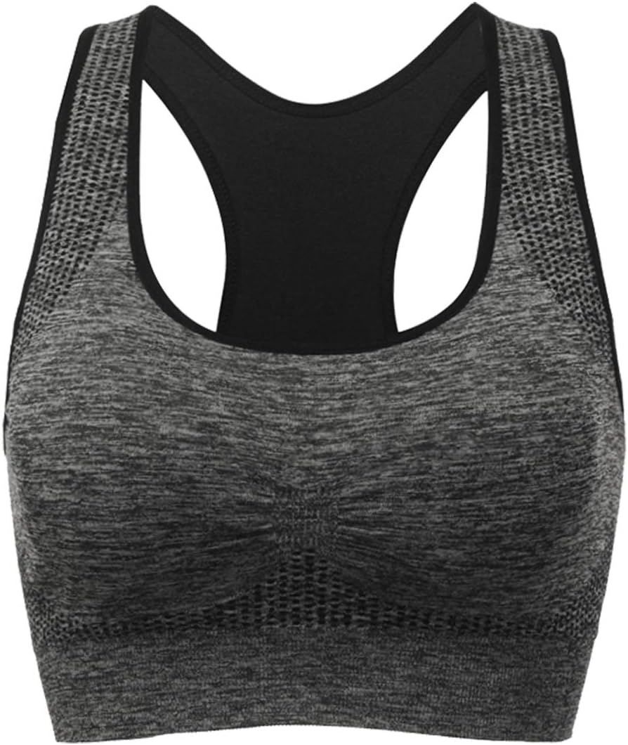 TOBWIZU Sports Bras for Women, Medium Support Yoga Gym Activewear Bras with Pocket