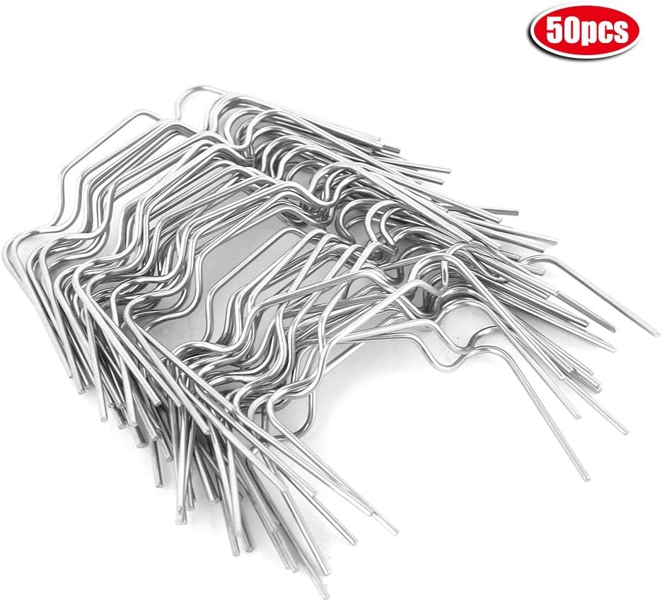 Greenhouse Panel Clips, 50Pcs Stainless Steel W Clips Green House Accessory Glazing Clip Reusable Garden Clips Wire Clamp Clip for Harbor Freight Replacement Greenhouse Cover