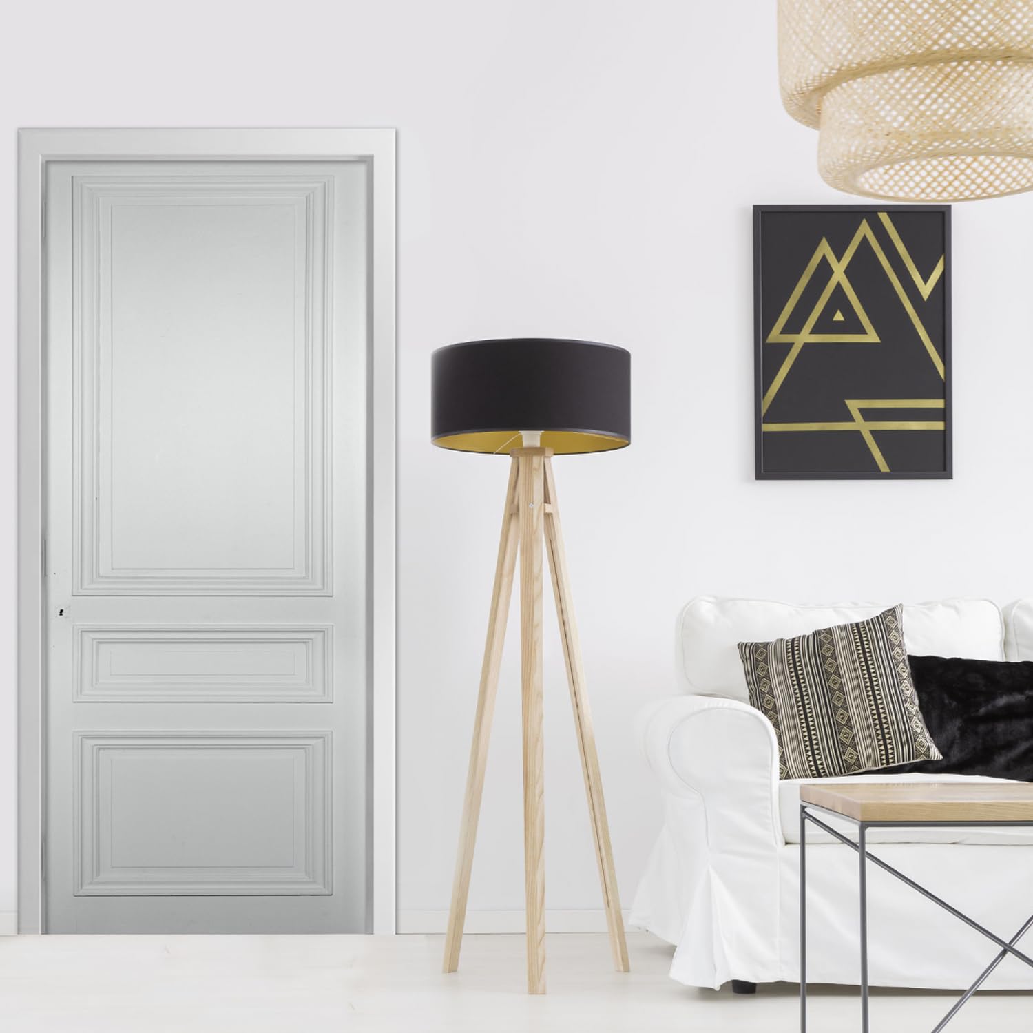 Sticker Mural Porte 3D Fleurs De Cerisier Blanc - 83x204 Cm, Vinyle Autocollant, Effet Trompe-l'œil, Déco Maison Moderne