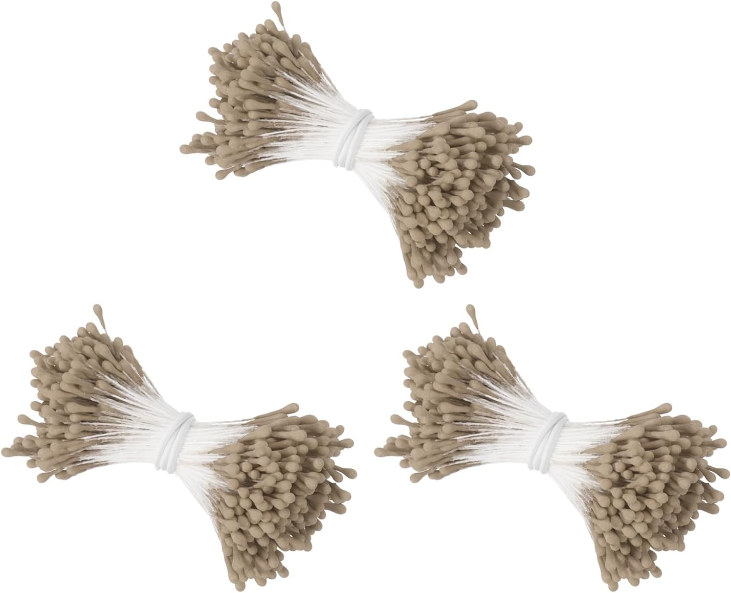 MECCANIXITY 3mm Double Head Flower Stamen 1170 Pcs Matte Artificial Floral Stamens Pistil for Christmas Wedding Flowers Making Scrapbook Decoration DIY Crafts, White