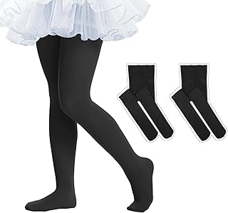 Medias de ballet para niñas, medias elásticas ultrasuaves para niñas pequeñas, medias cálidas