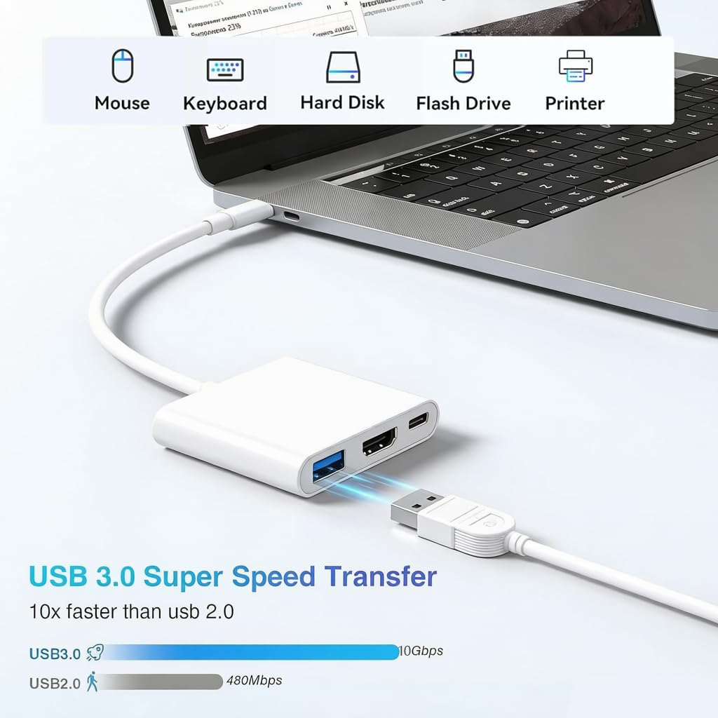 Amazon.co.jp: Apple USB-C - HDMIマルチポートアダプター 4K@60Hz