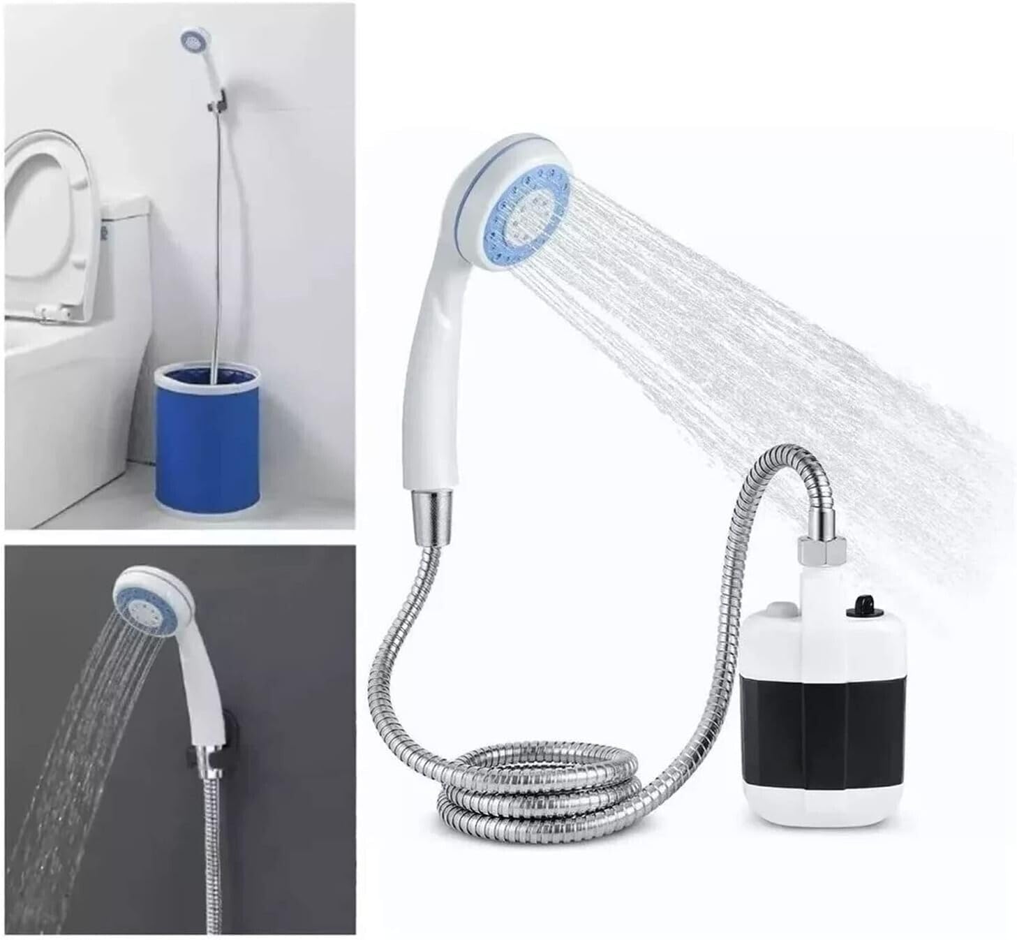 Doccetta Portatile Campeggio Esterna Doccia Ricaricabile alimentata a batteria
