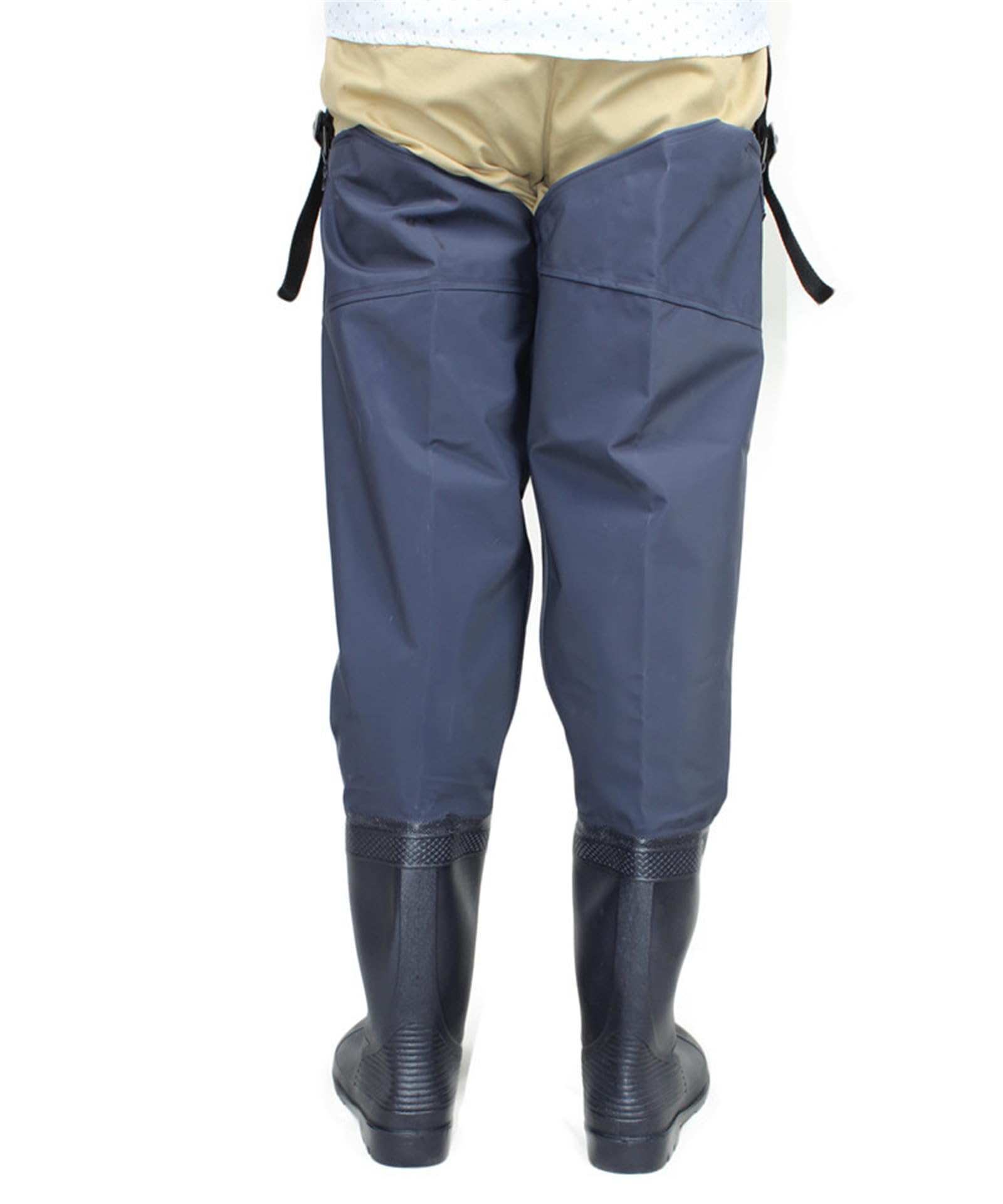 Stivali da Pesca con Scarpe da Acqua Alte Ispessite, Stivali di Gomma A metà Corpo Impermeabili al 100% Pantaloni da Caccia da Lavoro All'aperto Antiscivolo