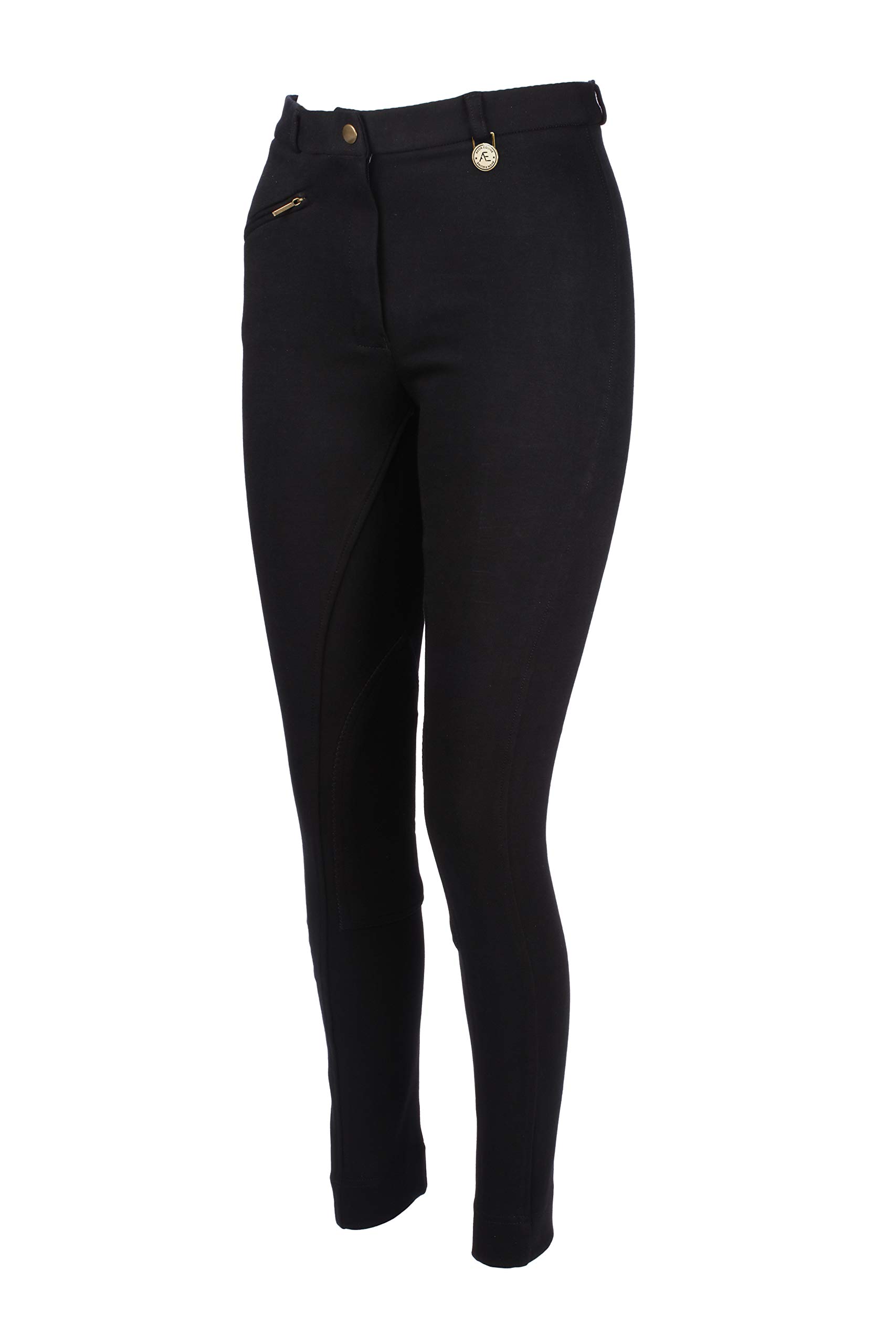 Discount Pet Accessories Pantalon de Cavalier Jodhpurs Enfants garçon/Filles Souple élastique Equine en Noire