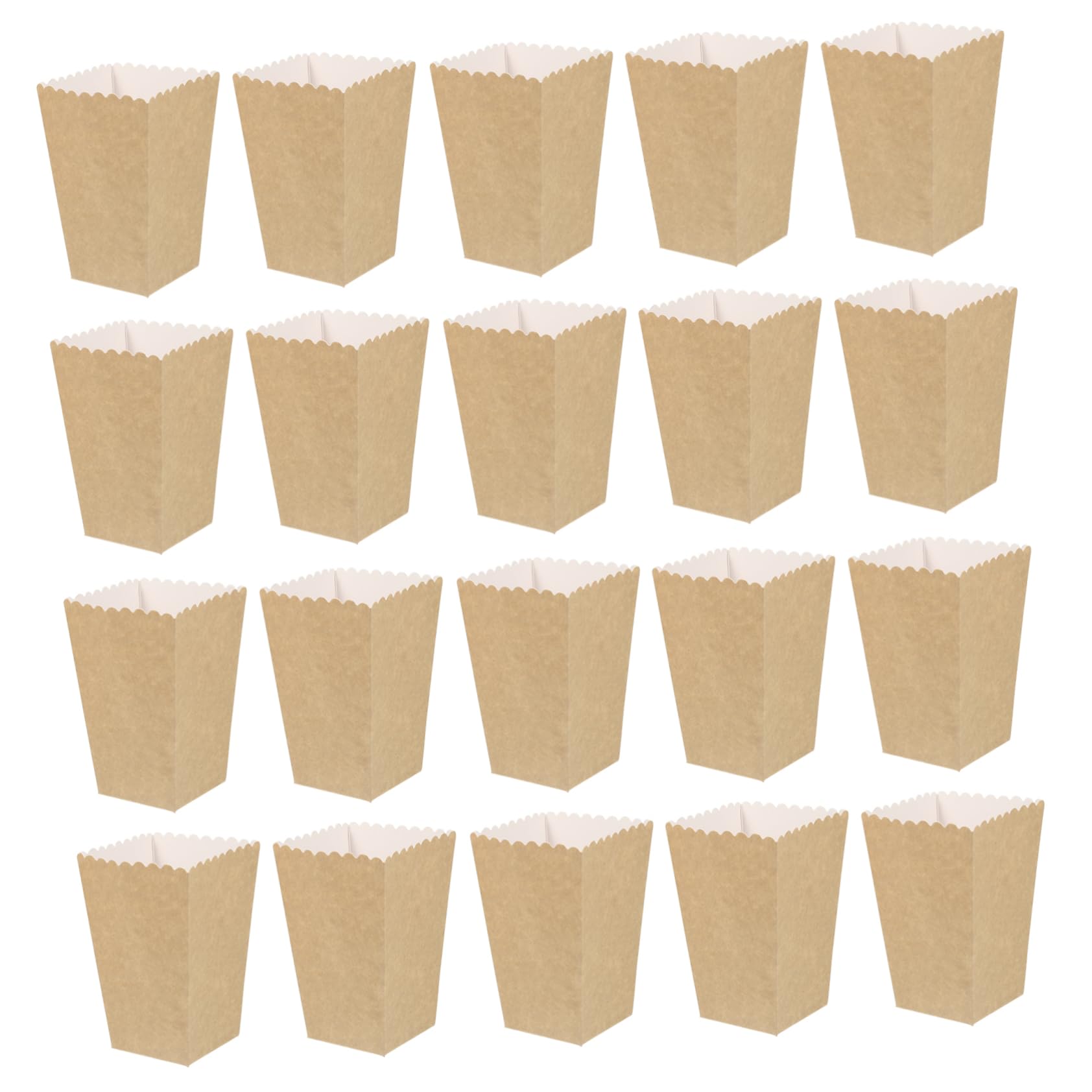 Ciieeo 50pcs Popcorn Box Cardboard Party Supplies for Weddings Birthdays Showers Movie Theater Style Snack Containers for Popcorn Cookies Candies