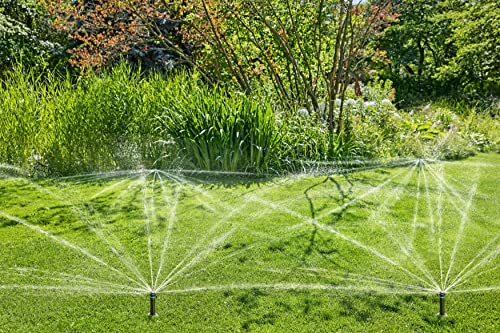 Gardena Sprinklersystem Versenkregner MD180: Pop-up Bewässerungssystem für mittelgroße Rasenflächen bis 180 m², Reichweite von 5-7,5 m, mit Rotationsdüse, 1/2 Zoll Innengewinde (8233-20)