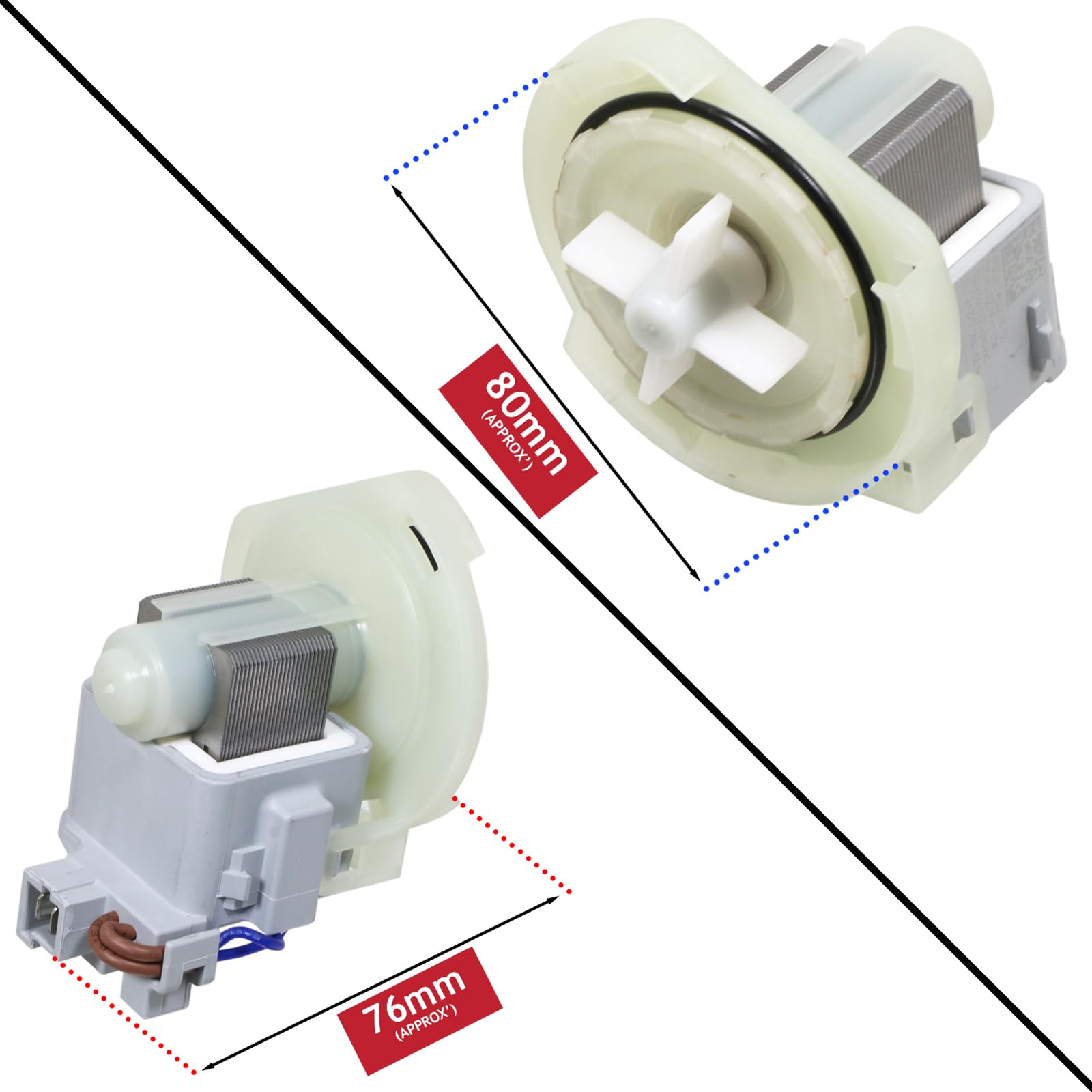 SPARES2GO Pompa spustowa do zmywarki Belling IDW704 IDW804 IDWA804