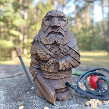 Hztyyier Odin Viking Statue, Ornaments Art for Home Decoration (Tir-Single Sword)