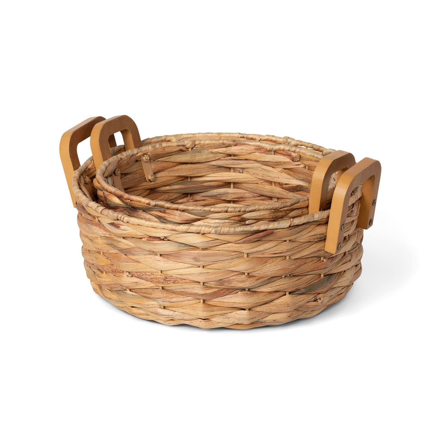 Park Hill Collection EAW20616 Servierkorb aus geflochtener Wasserhyazinthe, rund