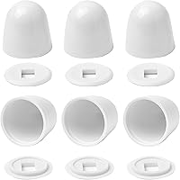 Vista 8 de A.I.FORCE - Paquete de 3 tapas para pernos de inodoro, tapas universales para suelo de inodoro con arandelas adicionales para una fácil instalación