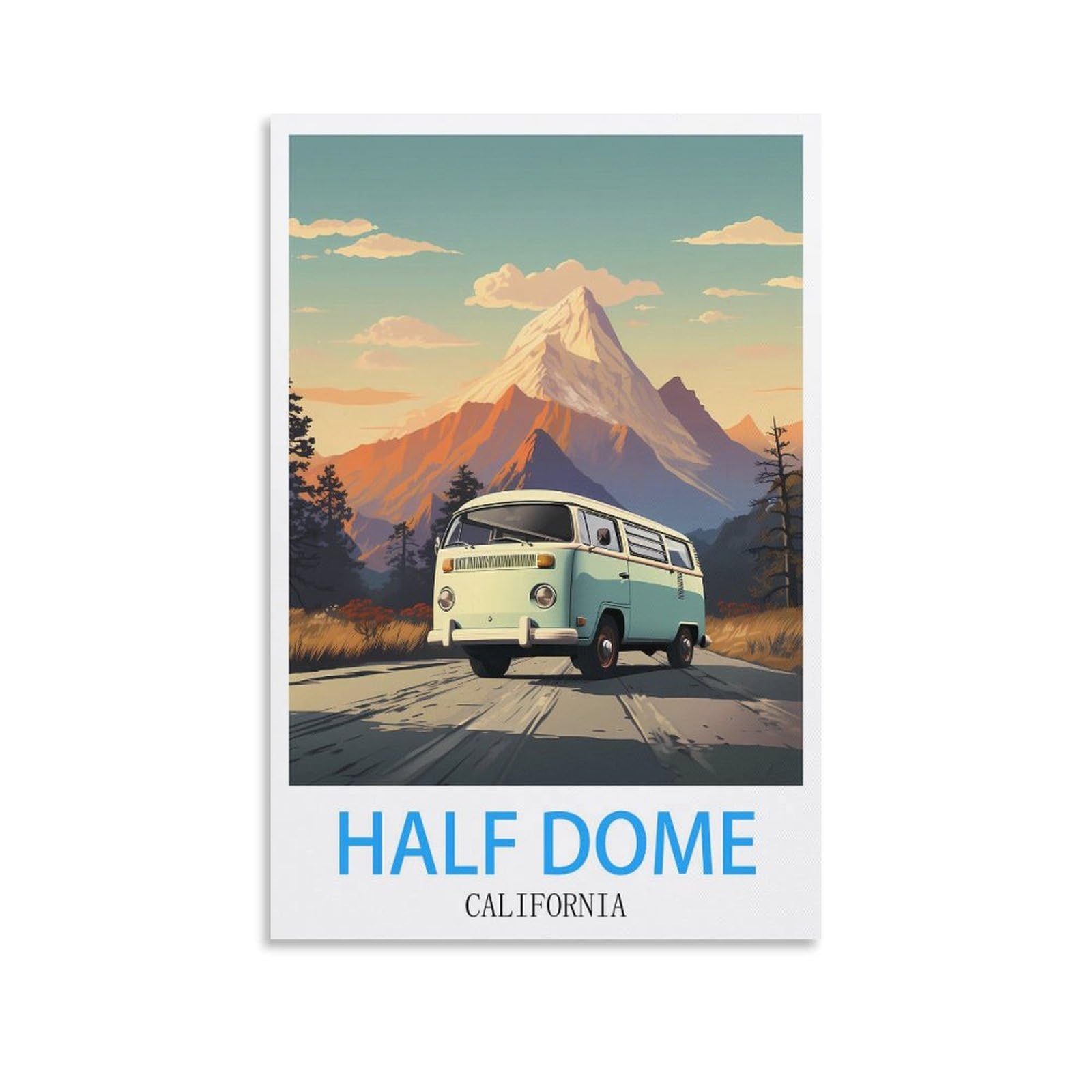 Vintage Metal Tin Sign,Half Dome California,Vintage Bar Club Cave Home Kitchen Rustic Wall Art Decor Funny Sign 15x30cm