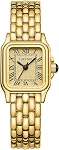 CHEETAH Gold Watches for Women with Small Vintage Bracelet, Rectangular Case Roman Dial