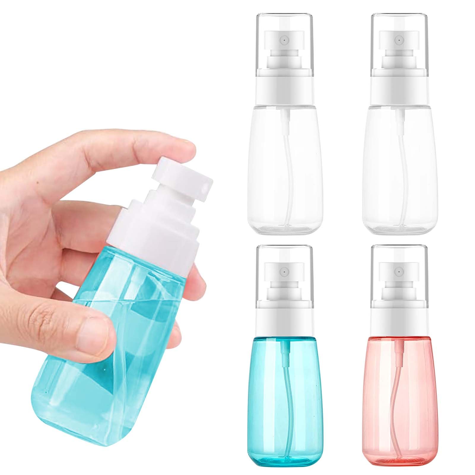 Travel Spray Bottle, 4 Pack 60ml Small Spray Bottles Fine Mist Mini Spray Bottles for Travel, Leak Proof & BPA Free Refillable Travels Containers Plastic Hair Spray Bottle Sprayer for Toiletries