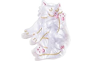 Noverlife White Cat Claw Clip: Enchant Your Hair with Feline Finesse